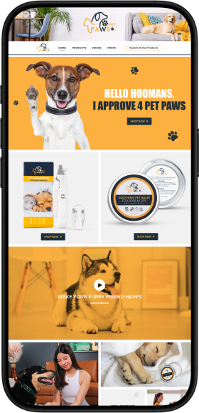Pet paws storefront